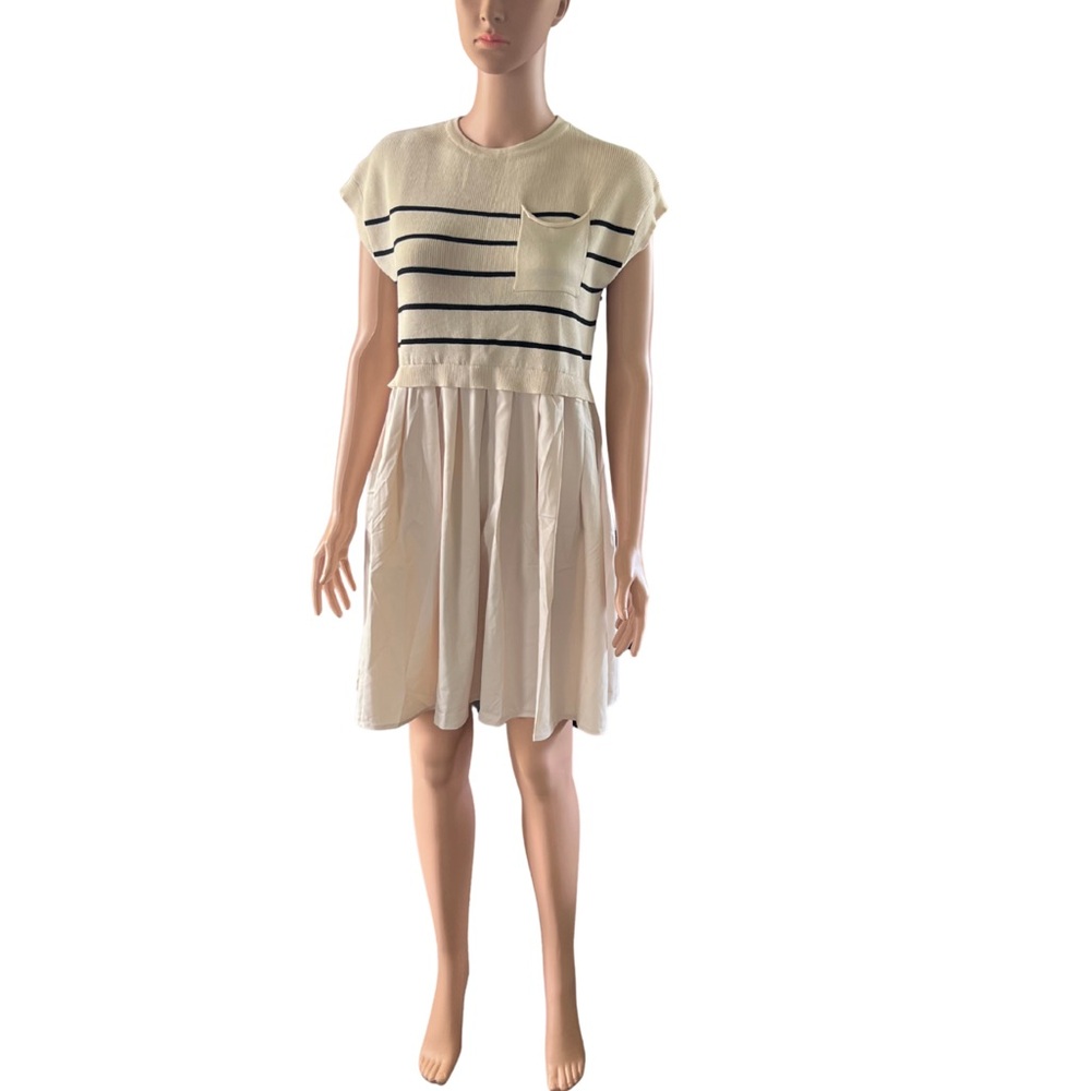 ETTCY  Cream and Black Dress